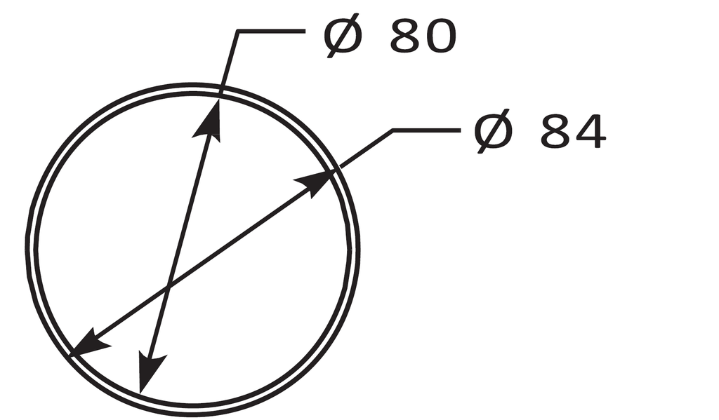 Round duct Ø80 3m