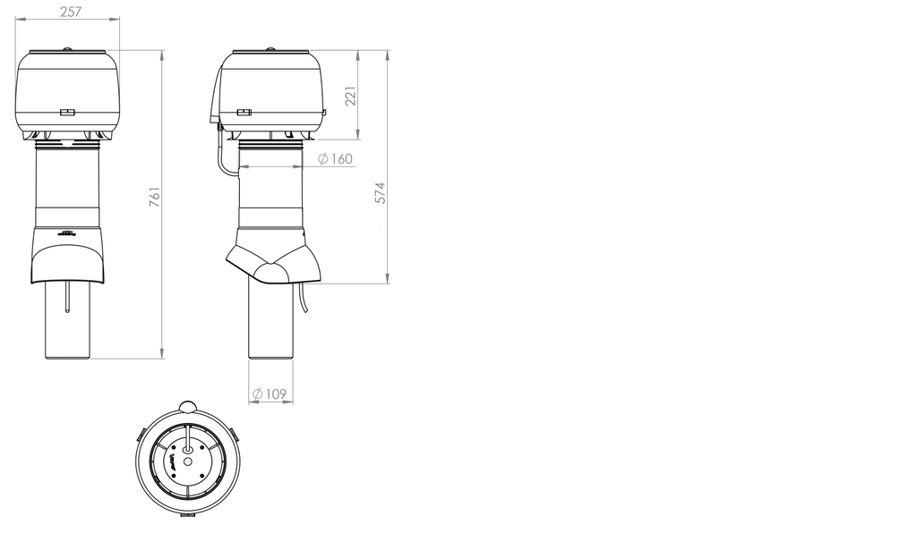 737352 Ventilador de Techo ECo 110P/Ø110/500