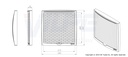 Rejilla multifunción 150 x 150 240 X 240 LIGHT GREY