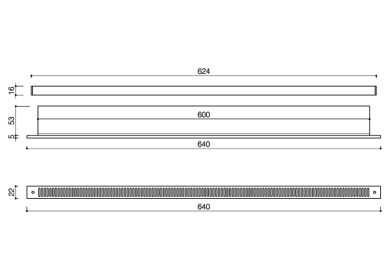 AIREADOR air slot 22 620 mm