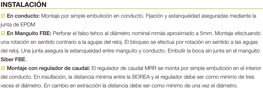 BOCA EXTRACCIÓN E INSUFLACIÓN Ø80MM
