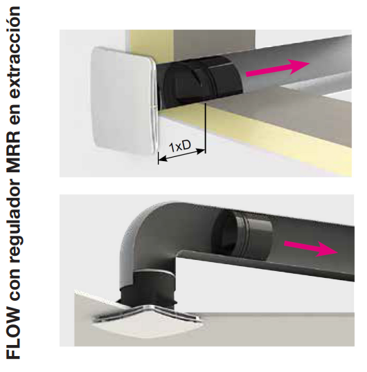 BOCA FLOW EXTRACCIÓN E INSUFLACIÓN Ø100MM