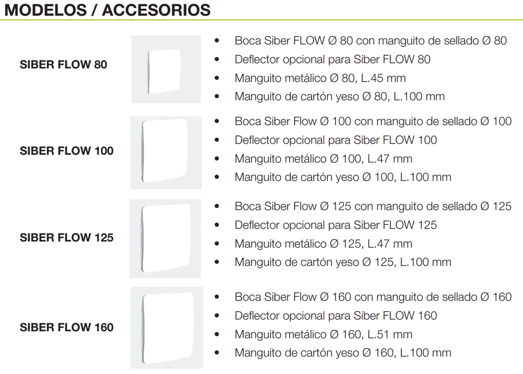 BOCA FLOW EXTRACCIÓN E INSUFLACIÓN Ø100MM