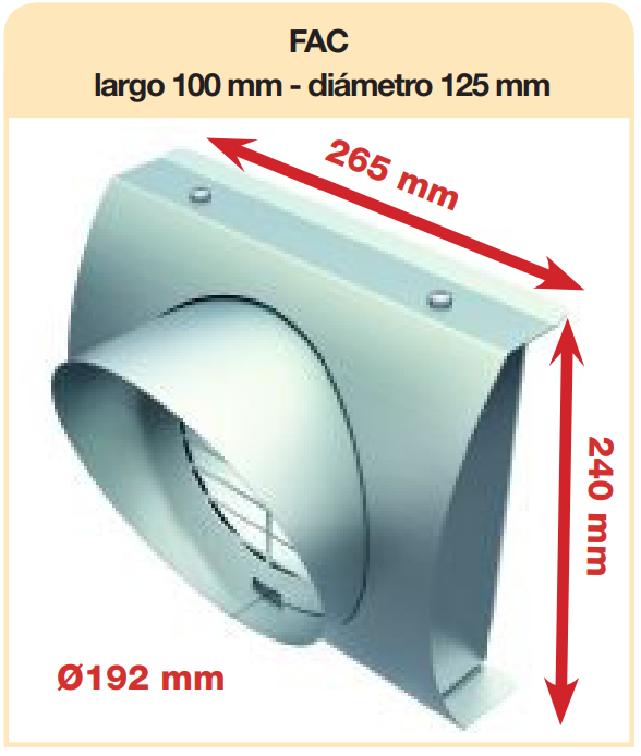 REJILLA MURAL DOBLE FLUJO ø125MM