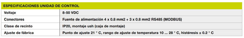 TERMOSTATO DE CONTROL DIGITAL PARA BOCAS ECO