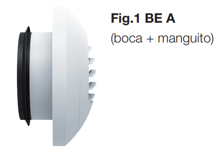 BOCA EXTRACCIÓN AUTO 90M3/HR SIN CONECTOR