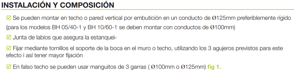BOCA EXTRACCIÓN HIGRO 10/60M3/HR Ø100MM