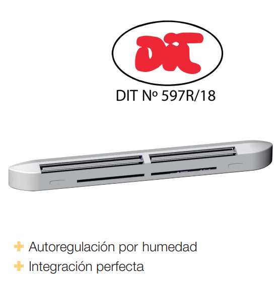 ENTRADA AIRE ACÚSTICA HIGRO 5/45M3/HR RAL 9016