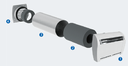 KIT SILENCIADOR MURO HIGRO.Ø125 MOD.EM HY