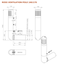 Ventilación Forjado sanitario Poste ROSS 160/170 Beig