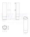 Prolongador Ø125 Poste Ross de 45cm Blanco 