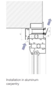 AST0630CA air slot 30 620 mm con tejadillo exterior de 45mm