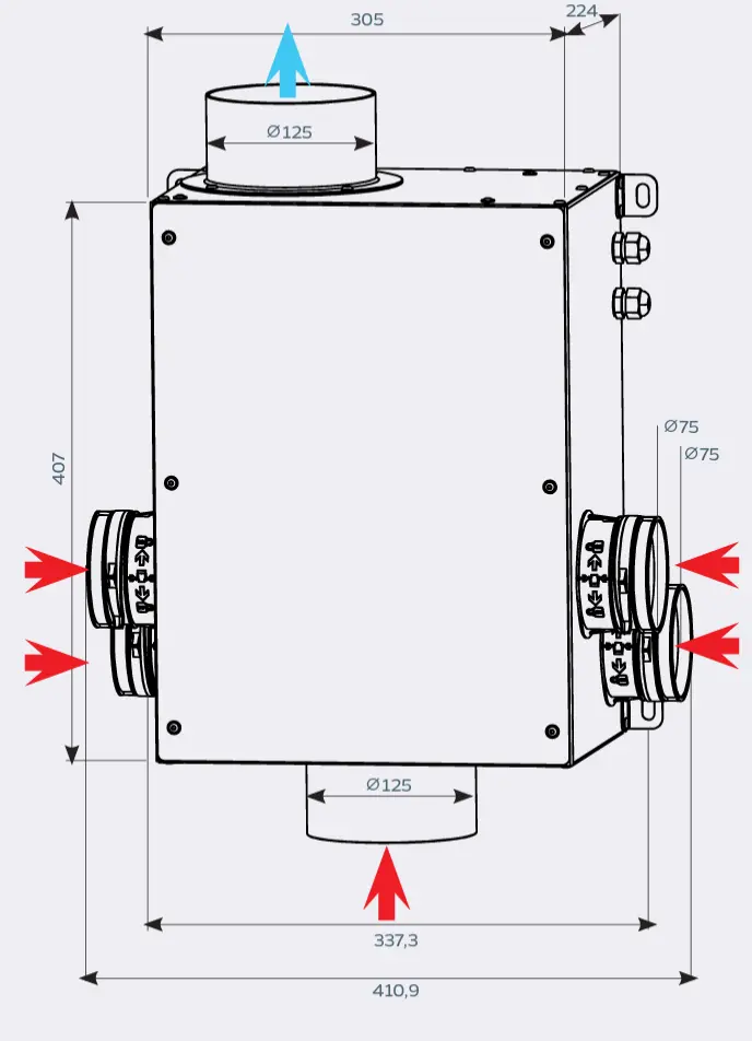 Caja de ventilación