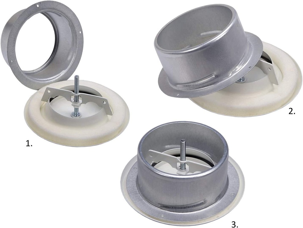 Boca de extracción  dim 100mm de chapa pintada epoxi