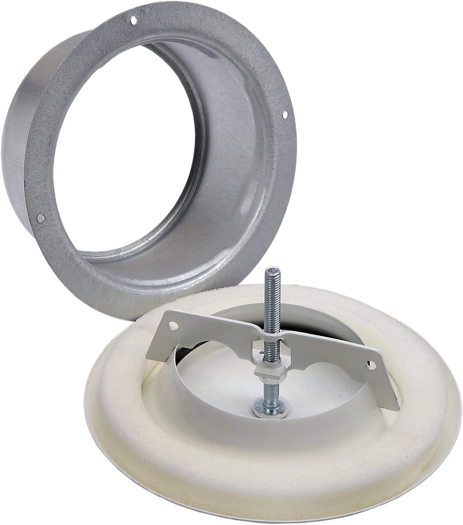 Boca de extracción Ø125 de chapa pintada epoxi