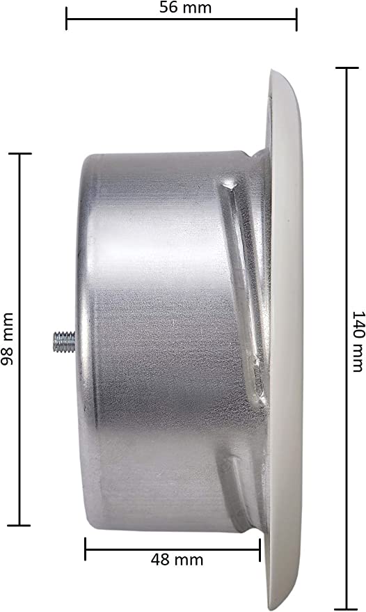 Boca Ø100mm de extracción de chapa pintada epoxi