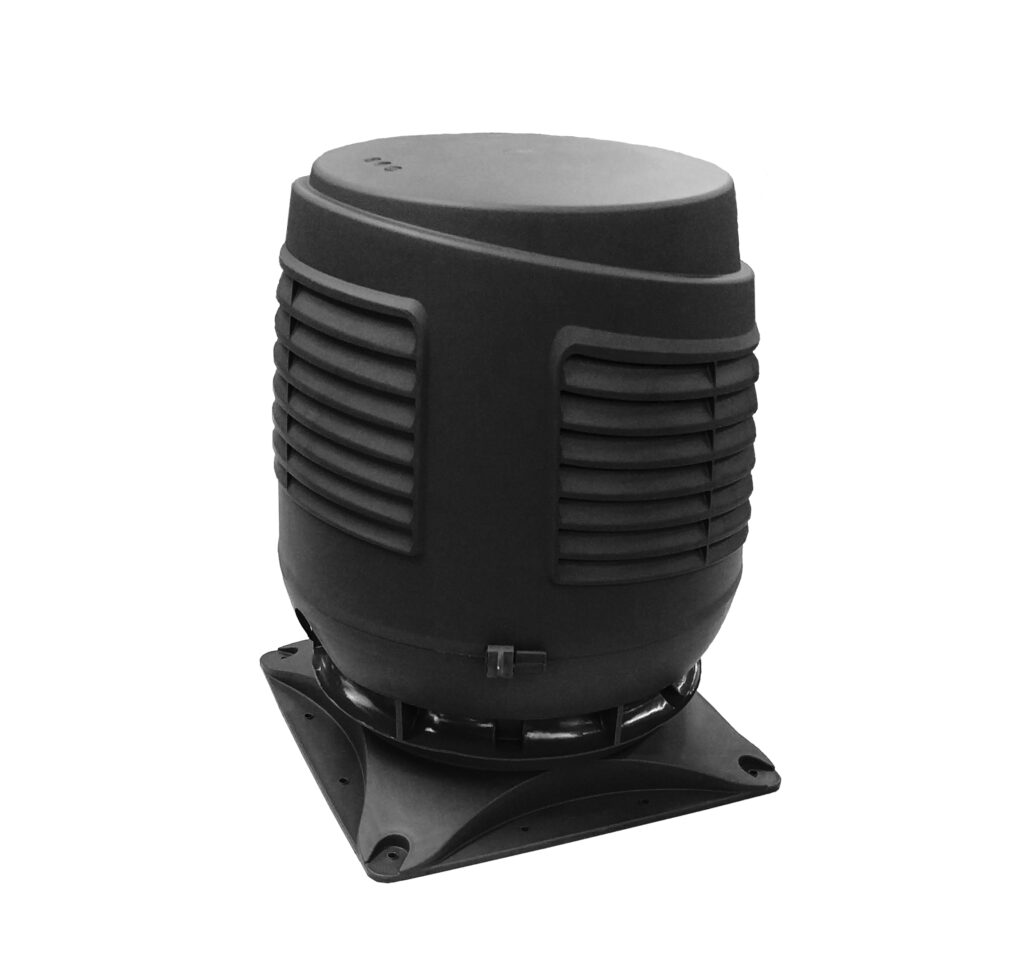 Ventilación de escape 160S 300 X 300 negro