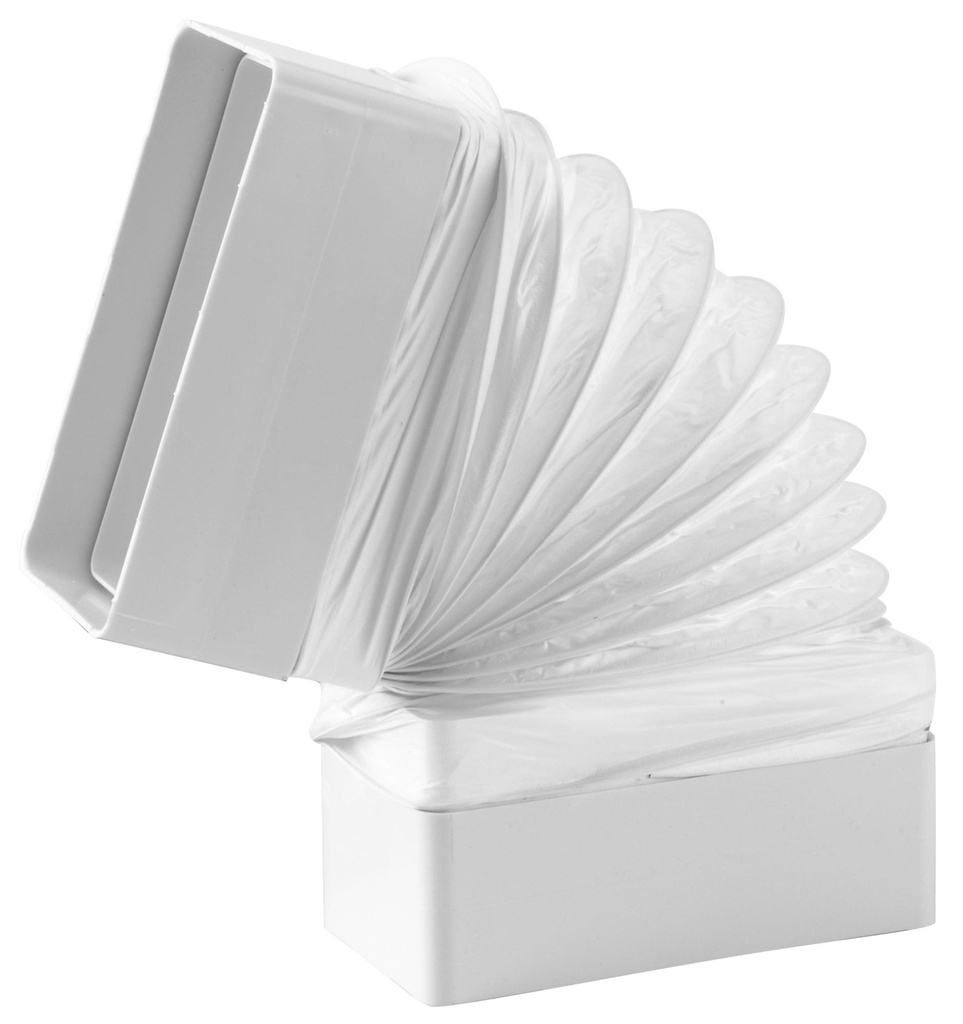 Codo Flexible Rectangular 110x55mm CB Siber